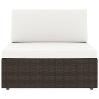 Thumbnail for 2-tlg. Garten-Lounge-Set Poly Rattan Braun