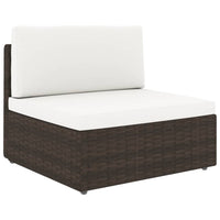 Thumbnail for Modulares 2-Sitzer-Sofa Poly Rattan Braun