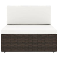 Thumbnail for Modulares 2-Sitzer-Sofa Poly Rattan Braun