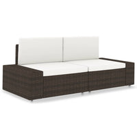 Thumbnail for Modulares 2-Sitzer-Sofa Poly Rattan Braun