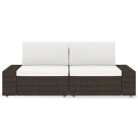 Thumbnail for Modulares 2-Sitzer-Sofa Poly Rattan Braun