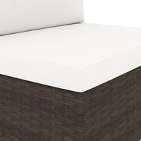 Thumbnail for Modulares 2-Sitzer-Sofa Poly Rattan Braun