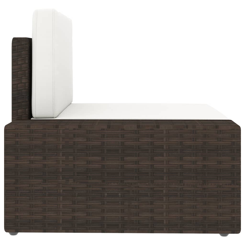 Modulares 2-Sitzer-Sofa Poly Rattan Braun