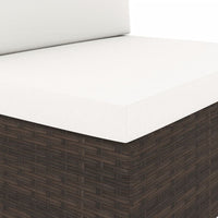 Thumbnail for Modulares 3-Sitzer-Sofa Poly Rattan Braun