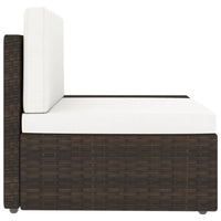 Thumbnail for Modulares 3-Sitzer-Sofa Poly Rattan Braun
