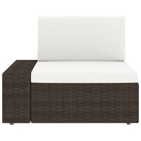 Thumbnail for Modulares 3-Sitzer-Sofa Poly Rattan Braun
