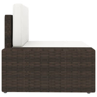 Thumbnail for Modulares 3-Sitzer-Sofa Poly Rattan Braun