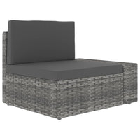 Thumbnail for Modulares Sofa-Eckteil mit Armlehne (links) Poly Rattan Grau