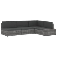 Thumbnail for Modulares Sofa-Eckteil mit Armlehne (links) Poly Rattan Grau