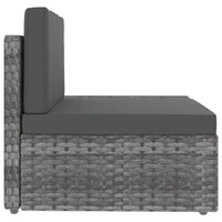 Thumbnail for Modulares Sofa-Eckteil mit Armlehne (links) Poly Rattan Grau