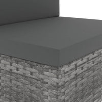Thumbnail for 2-tlg. Garten-Lounge-Set Poly Rattan Grau