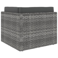 Thumbnail for Modulares 2-Sitzer-Sofa Poly Rattan Grau