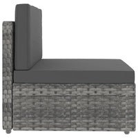 Thumbnail for Modulares 2-Sitzer-Sofa Poly Rattan Grau