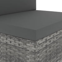 Thumbnail for Modulares 2-Sitzer-Sofa Poly Rattan Grau