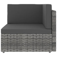 Thumbnail for Modulares 2-Sitzer-Sofa Poly Rattan Grau