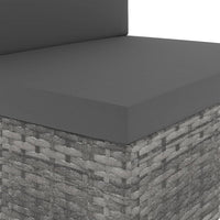 Thumbnail for Modulares 2-Sitzer-Sofa Poly Rattan Grau