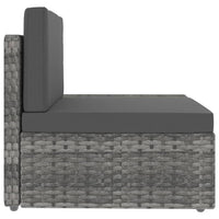 Thumbnail for Modulares 2-Sitzer-Sofa Poly Rattan Grau