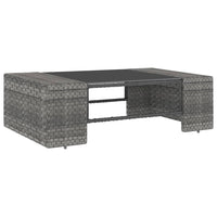 Thumbnail for 3-tlg. Garten-Lounge-Set Poly Rattan Grau