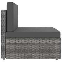 Thumbnail for 3-tlg. Garten-Lounge-Set Poly Rattan Grau