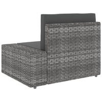 Thumbnail for 3-tlg. Garten-Lounge-Set Poly Rattan Grau