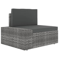 Thumbnail for 3-tlg. Garten-Lounge-Set Poly Rattan Grau