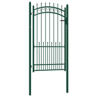 Thumbnail for Zauntor mit Spitzen Stahl 100x175 cm Grün