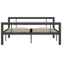 Thumbnail for Bettgestell Grau und Weiß Metall 140 × 200 cm