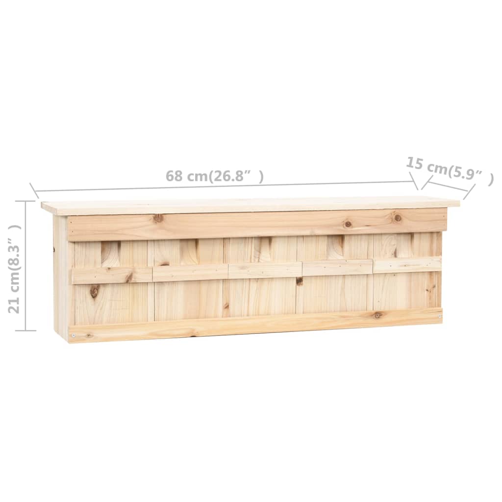 Spatzenhaus 5-fach 68x15x21 cm Tannenholz