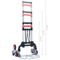 Thumbnail for Treppen-Transportwagen Klappbar 70 kg Aluminium Silbern