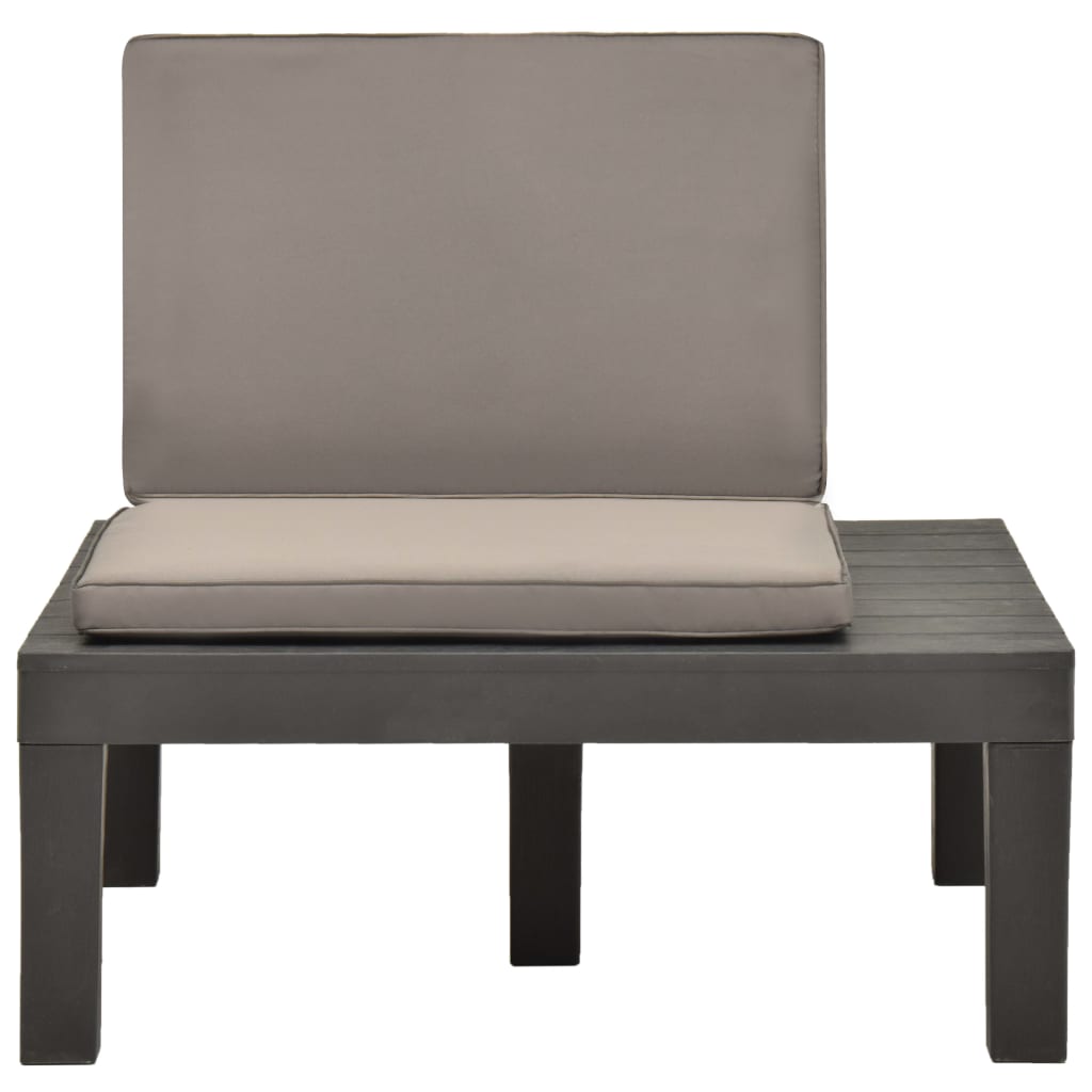 5-tlg. Garten-Lounge-Set Kunststoff Anthrazit