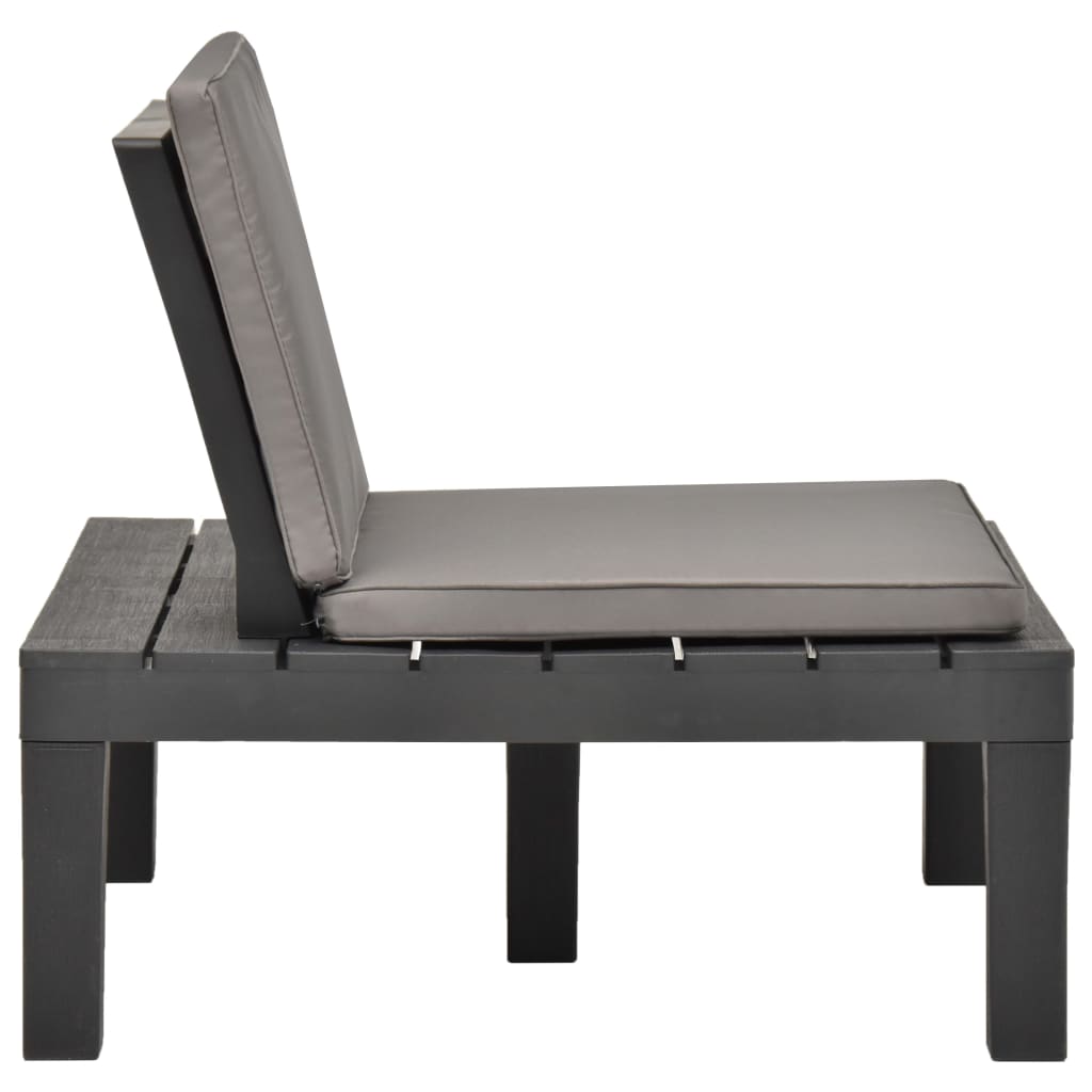 5-tlg. Garten-Lounge-Set Kunststoff Anthrazit