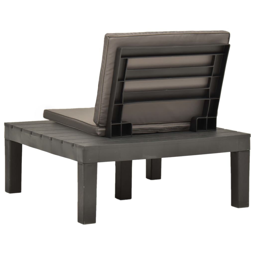 5-tlg. Garten-Lounge-Set Kunststoff Anthrazit
