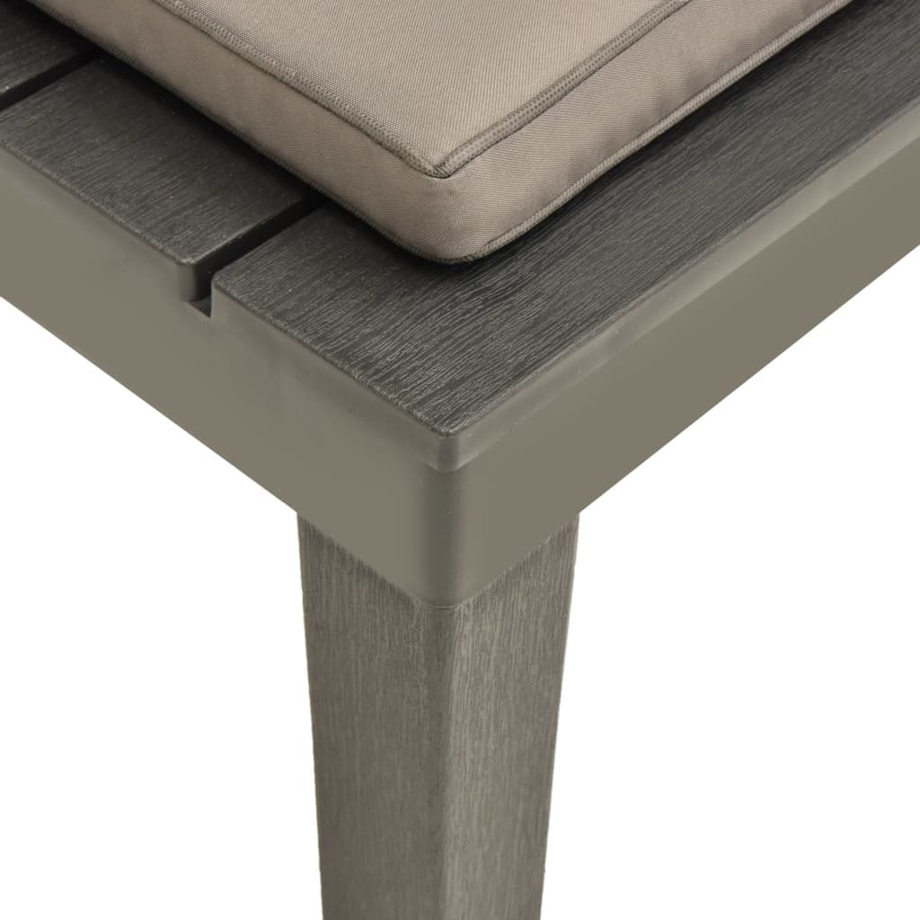 5-tlg. Garten-Lounge-Set Kunststoff Anthrazit