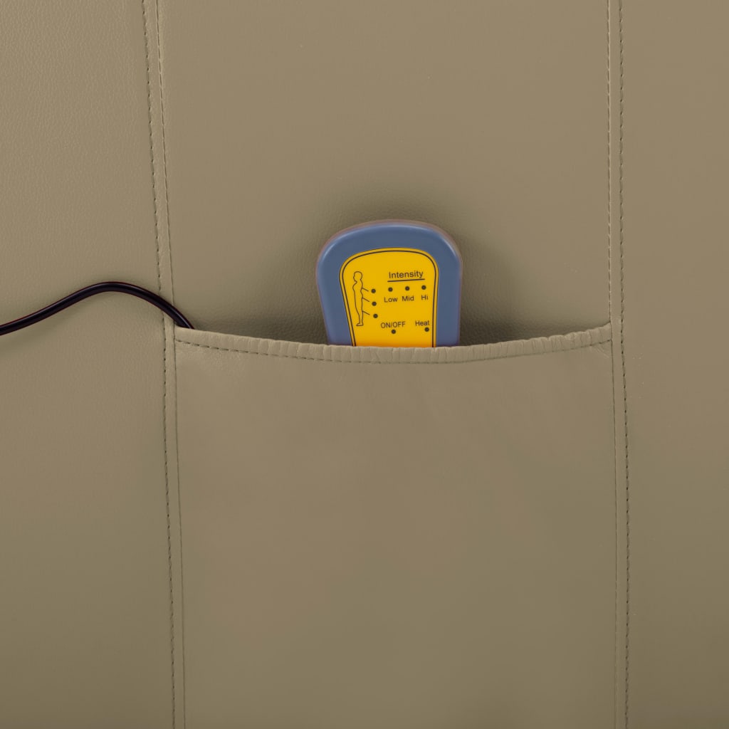 Massagesessel Cappuccino-Braun Kunstleder