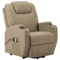Thumbnail for Massagesessel mit Aufstehhilfe Cappuccino-Braun Kunstleder