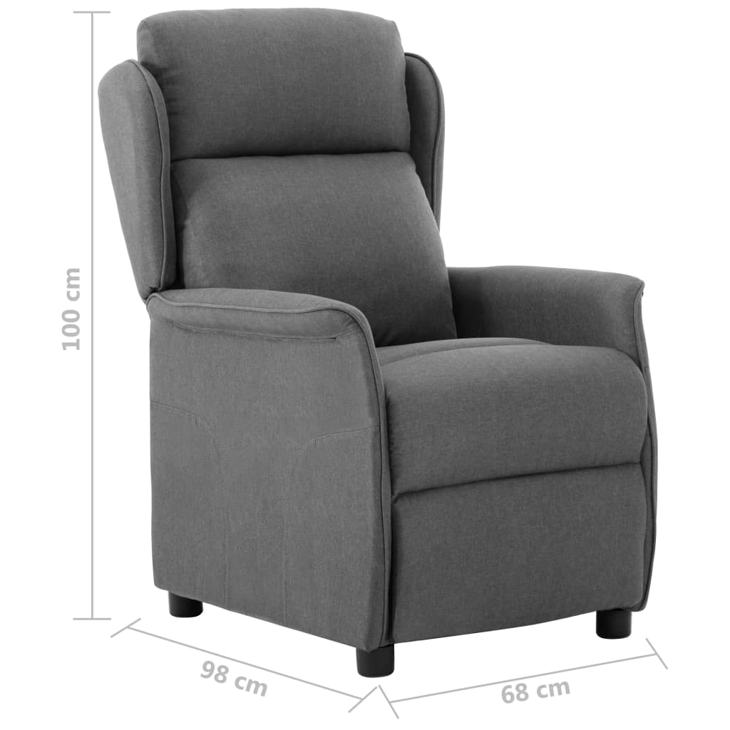Relaxsessel Hellgrau Stoff