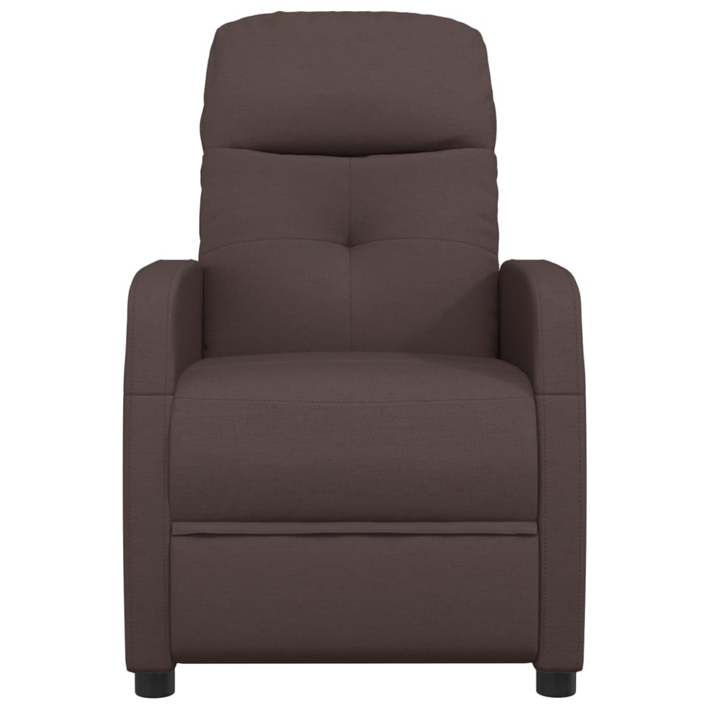 Massagesessel Dunkelbraun Stoff
