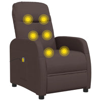 Thumbnail for Massagesessel Dunkelbraun Stoff