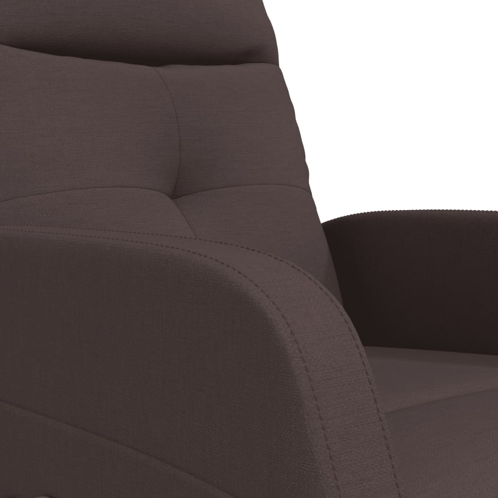 Massagesessel Dunkelbraun Stoff
