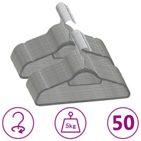 Thumbnail for 50 Stk. Kleiderbügel-Set Anti-Rutsch Grau Samt