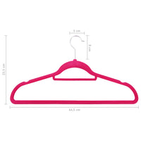 Thumbnail for 20 Stk. Kleiderbügel-Set Anti-Rutsch Rosa Samt