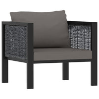 Thumbnail for Sofa-Element mit Kissen Poly Rattan Anthrazit
