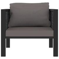 Thumbnail for Sofa-Element mit Kissen Poly Rattan Anthrazit