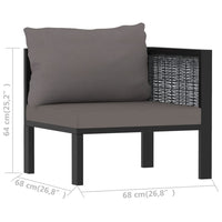 Thumbnail for Sofa-Eckelement mit Linker Armlehne Poly Rattan Anthrazit
