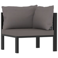 Thumbnail for Sofa-Eckelement mit Linker Armlehne Poly Rattan Anthrazit