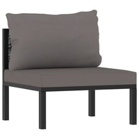 Thumbnail for Sofa-Mittelelement mit Kissen Poly Rattan Anthrazit