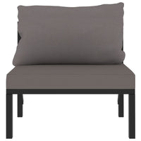 Thumbnail for Sofa-Mittelelement mit Kissen Poly Rattan Anthrazit