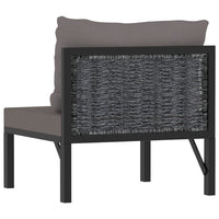 Thumbnail for Sofa-Mittelelement mit Kissen Poly Rattan Anthrazit