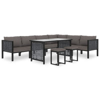 Thumbnail for Sofa-Mittelelement mit Kissen Poly Rattan Anthrazit