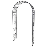 Thumbnail for ProGarden Rosenbogen Metall 136 cm Anthrazit